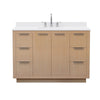Custom image for Light Straw with Brushed Nickel Trim / White Cultured Marble / No Mirror