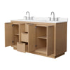 Custom image for Light Straw with Brushed Nickel Trim / Carrara Cultured Marble / No Mirror