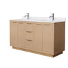 Custom image for Light Straw with Brushed Nickel Trim / White Cultured Marble / No Mirror