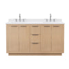 Custom image for Light Straw with Brushed Nickel Trim / White Cultured Marble / No Mirror