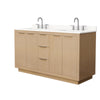 Custom image for Light Straw with Brushed Nickel Trim / White Quartz / No Mirror