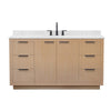 Custom image for Light Straw with Matte Black Trim / Carrara Cultured Marble / No Mirror