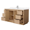 Custom image for Light Straw with Brushed Nickel Trim / Carrara Cultured Marble / No Mirror