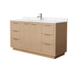 Custom image for Light Straw with Brushed Nickel Trim / Carrara Cultured Marble / No Mirror
