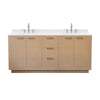 Custom image for Light Straw with Brushed Nickel Trim / White Cultured Marble / No Mirror