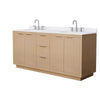 Custom image for Light Straw with Brushed Nickel Trim / White Cultured Marble / No Mirror