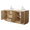 Custom image for Light Straw with Brushed Nickel Trim / White Quartz / No Mirror