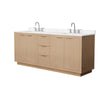 Custom image for Light Straw with Brushed Nickel Trim / Carrara Cultured Marble / No Mirror