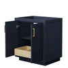 Custom image for Dark Blue with Brushed Gold Trim / No Mirror