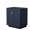 Custom image for Dark Blue with Brushed Gold Trim / No Mirror