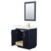 Custom image for Dark Blue with Brushed Gold Trim / Giotto Quartz / 24
