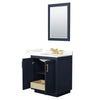 Custom image for Dark Blue with Brushed Gold Trim / Giotto Quartz / 24