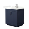 Custom image for Dark Blue with Brushed Nickel Trim / Giotto Quartz / No Mirror