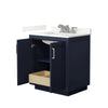 Custom image for Dark Blue with Brushed Nickel Trim / Giotto Quartz / No Mirror