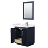 Custom image for Dark Blue with Brushed Nickel Trim / White Quartz / 24