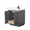Custom image for Dark Gray with Matte Black Trim / Giotto Quartz / No Mirror