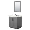 Custom image for Dark Gray with Matte Black Trim / Giotto Quartz / 24