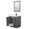 Custom image for Dark Gray with Matte Black Trim / White Quartz / 24