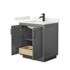 Custom image for Dark Gray with Matte Black Trim / White Quartz / No Mirror