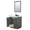 Custom image for Dark Gray with Matte Black Trim / White Quartz / 24
