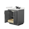 Custom image for Dark Gray with Matte Black Trim / White Quartz / No Mirror