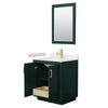 Custom image for Green with Brushed Gold Trim / Carrara Cultured Marble / 24