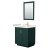 Custom image for Green with Brushed Gold Trim / Carrara Cultured Marble / 24