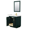 Custom image for Green with Brushed Gold Trim / White Quartz / 24