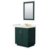 Custom image for Green with Brushed Gold Trim / White Quartz / 24