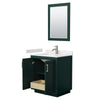 Custom image for Green with Brushed Nickel Trim / Carrara Cultured Marble / 24
