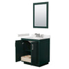 Custom image for Green with Brushed Nickel Trim / Carrara Cultured Marble / 24