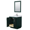 Custom image for Green with Brushed Nickel Trim / White Carrara Marble / 24