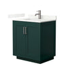 Custom image for Green with Brushed Nickel Trim / Giotto Quartz / No Mirror