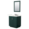 Custom image for Green with Brushed Nickel Trim / Giotto Quartz / 24