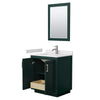 Custom image for Green with Brushed Nickel Trim / White Cultured Marble / 24