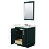 Custom image for Green with Brushed Nickel Trim / White Quartz / 24