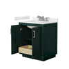 Custom image for Green with Brushed Nickel Trim / White Quartz / No Mirror