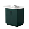 Custom image for Green with Brushed Nickel Trim / White Quartz / No Mirror