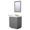 Custom image for Dark Gray with Brushed Gold Trim / Carrara Cultured Marble / 24