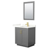 Custom image for Dark Gray with Brushed Gold Trim / Giotto Quartz / 24