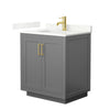 Custom image for Dark Gray with Brushed Gold Trim / Giotto Quartz / No Mirror