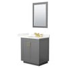 Custom image for Dark Gray with Brushed Gold Trim / Giotto Quartz / 24