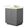 Custom image for Dark Gray with Brushed Gold Trim / Giotto Quartz / No Mirror