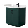 Custom image for Green with Matte Black Trim / Carrara Cultured Marble / No Mirror
