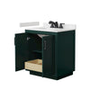 Custom image for Green with Matte Black Trim / Carrara Cultured Marble / No Mirror