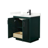 Custom image for Green with Matte Black Trim / Giotto Quartz / No Mirror
