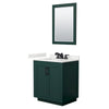 Custom image for Green with Matte Black Trim / White Quartz / 24