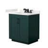 Custom image for Green with Matte Black Trim / White Quartz / No Mirror