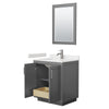 Custom image for Dark Gray with Brushed Nickel Trim / Carrara Cultured Marble / 24