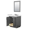 Custom image for Dark Gray with Brushed Nickel Trim / Carrara Cultured Marble / 24